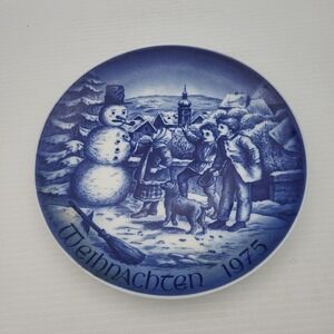 Bareuther Weihnachten Blue Christmas Plate, '75